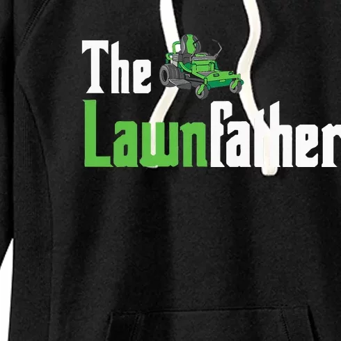 The Lawnfather Funny Lawn Mowing Women's Fleece Hoodie