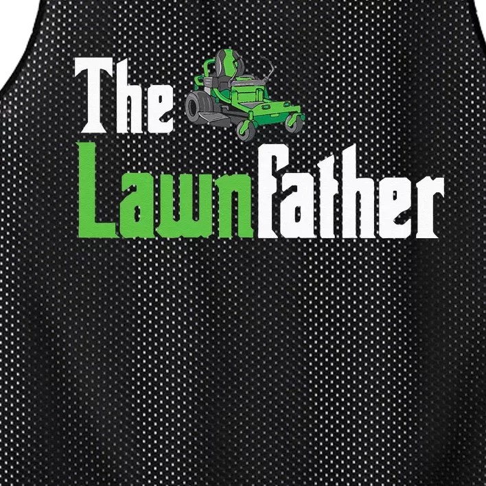 The Lawnfather Funny Lawn Mowing Mesh Reversible Basketball Jersey Tank