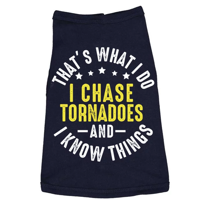 Tornadoes Lover Funny Tornado Chaser Storm Chasing Doggie Tank