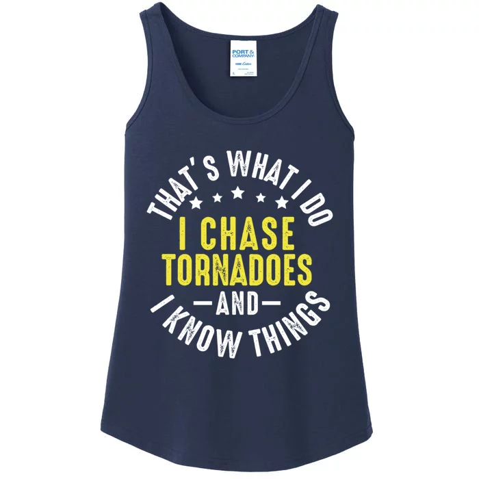 Tornadoes Lover Funny Tornado Chaser Storm Chasing Ladies Essential Tank