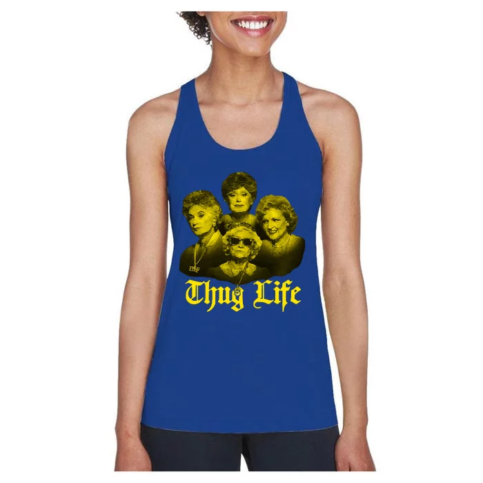 Thug Life Golden Women's Racerback Tank