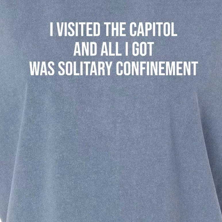 The Lectern Guy Wearing I Visited The Capitol And All I Got Was Solitary Confine Garment-Dyed Women's Muscle Tee