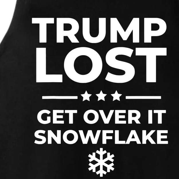 Trump Lost Get Over It Snowflake Funny Pro Joe Anti Trump Ladies Tri-Blend Wicking Tank