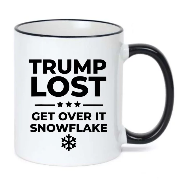 Trump Lost Get Over It Snowflake Funny Pro Joe Anti Trump Black Color Changing Mug