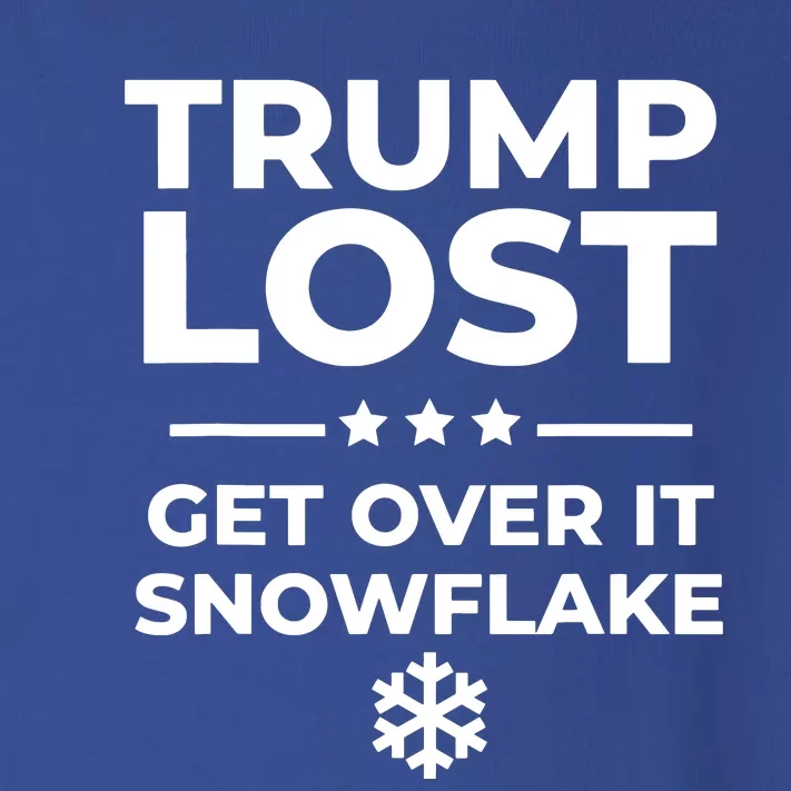 Trump Lost Get Over It Snowflake Funny Pro Joe Anti Trump Toddler Long Sleeve Shirt