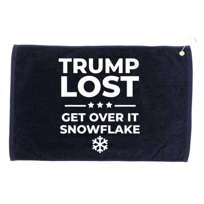 Trump Lost Get Over It Snowflake Funny Pro Joe Anti Trump Grommeted Golf Towel