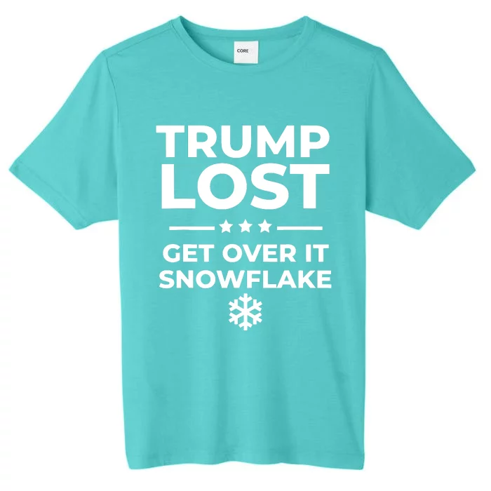 Trump Lost Get Over It Snowflake Funny Pro Joe Anti Trump ChromaSoft Performance T-Shirt