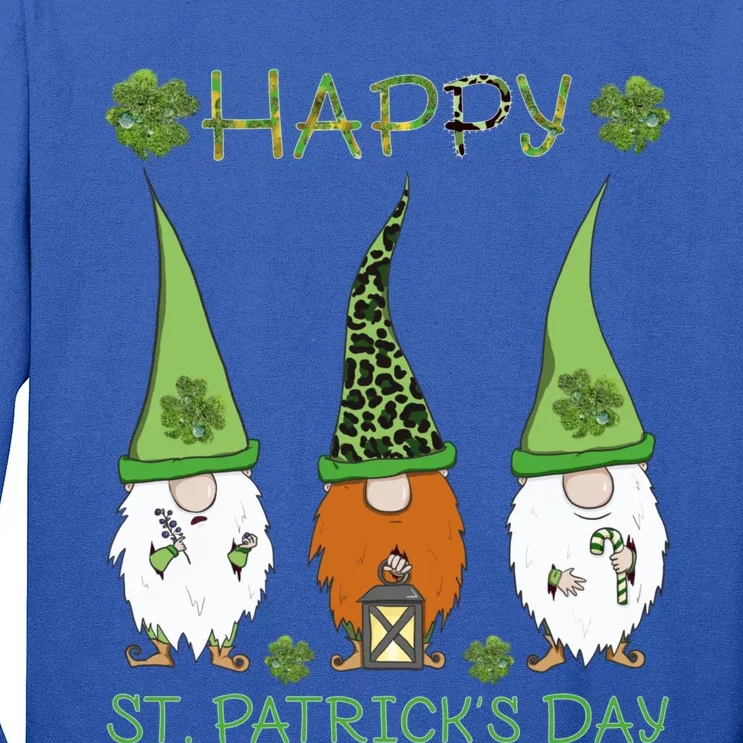 Three Leprechauns Gift Happy Saint Patrick's Day Irish Shamrock Gift Long Sleeve Shirt