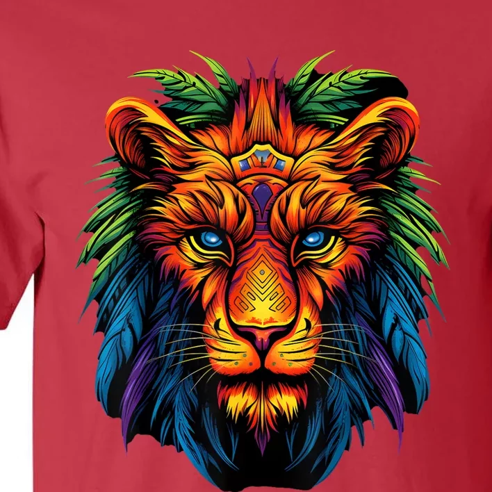 Tribal Lion Graphic Tall T-Shirt