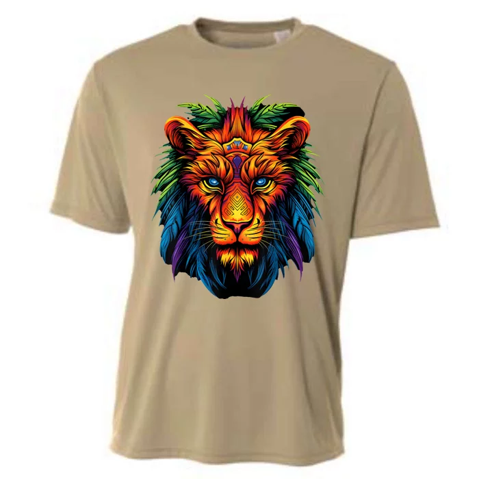 Tribal Lion Graphic Cooling Performance Crew T-Shirt