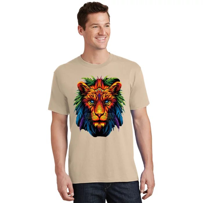 Tribal Lion Graphic T-Shirt