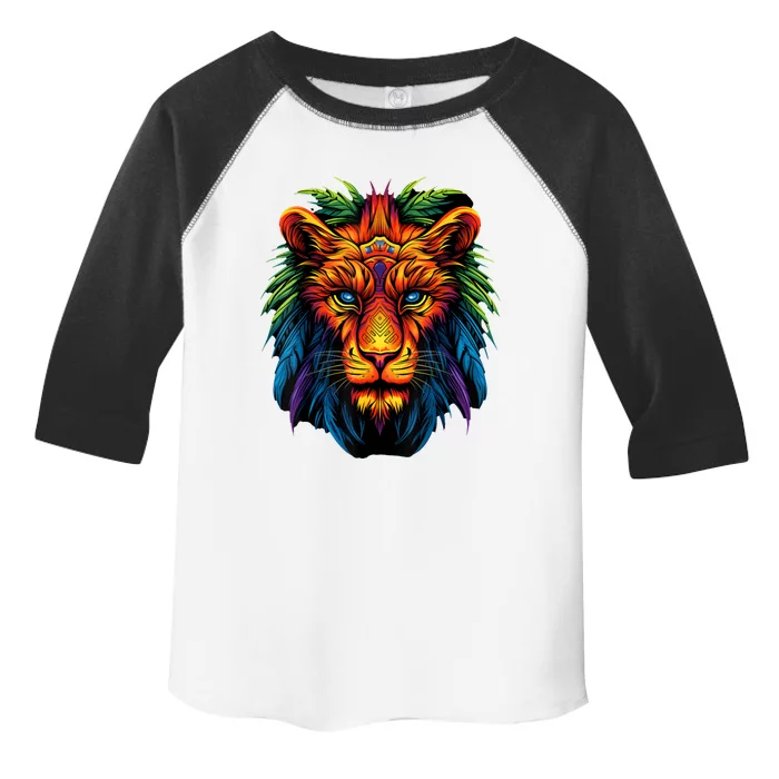 Tribal Lion Graphic Toddler Fine Jersey T-Shirt