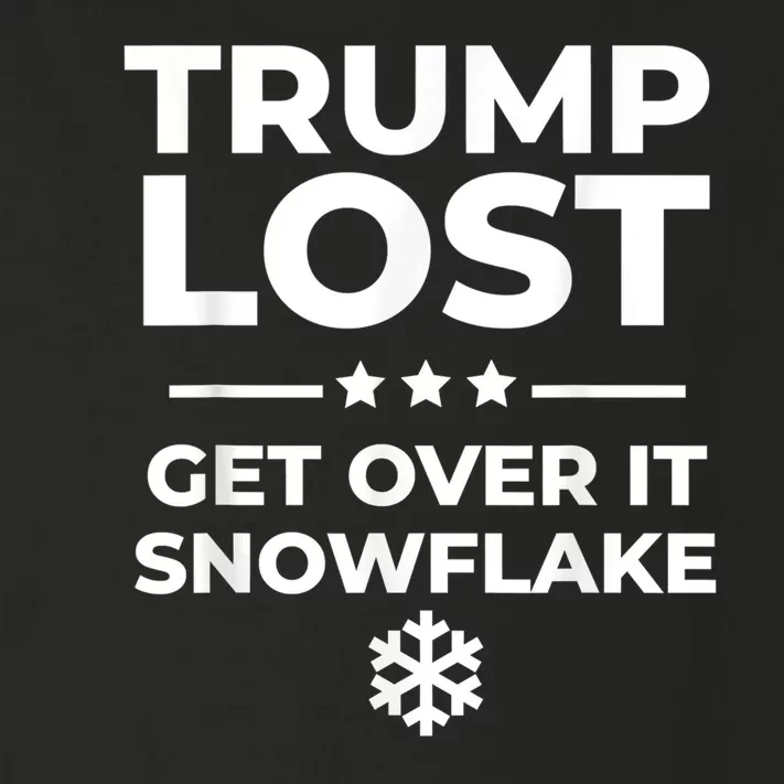 Trump Lost Get Over It Snowflake Funny Pro Joe Anti Trump Toddler Long Sleeve Shirt