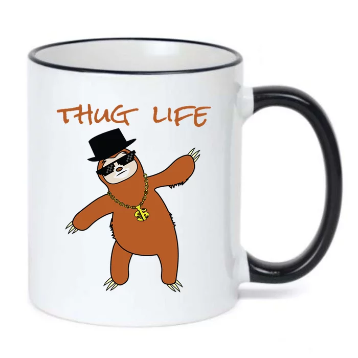 Thug Life Gangsta Sloth Black Color Changing Mug