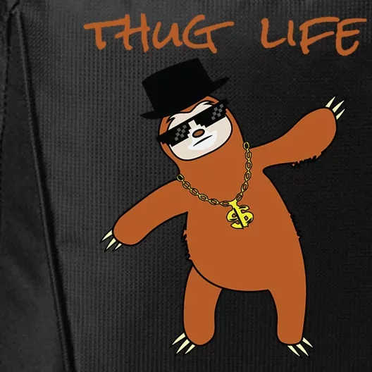 Thug Life Gangsta Sloth City Backpack