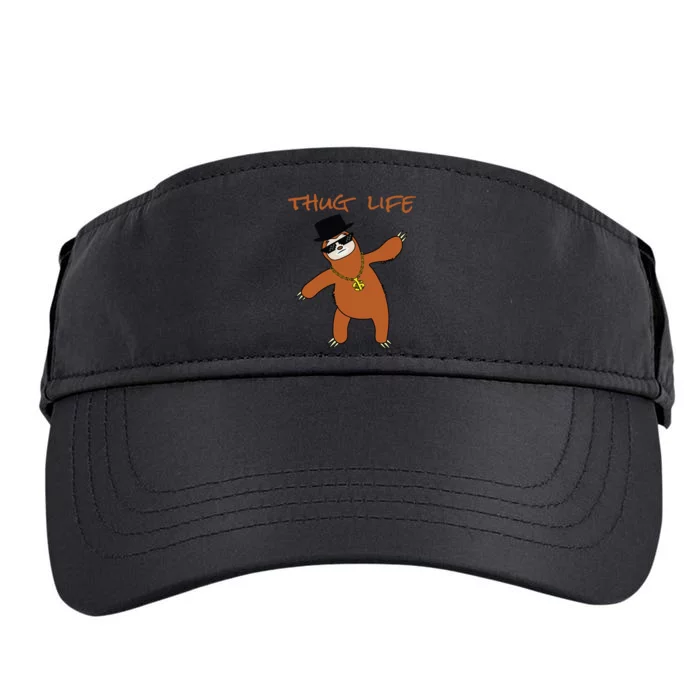 Thug Life Gangsta Sloth Adult Drive Performance Visor