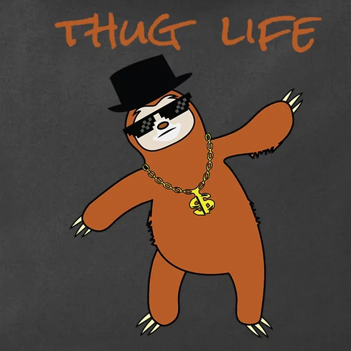 Thug Life Gangsta Sloth Zip Tote Bag