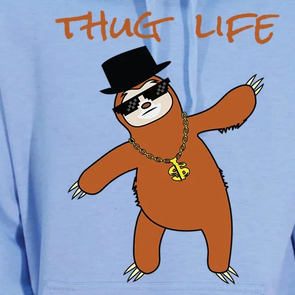 Thug Life Gangsta Sloth Unisex Surf Hoodie