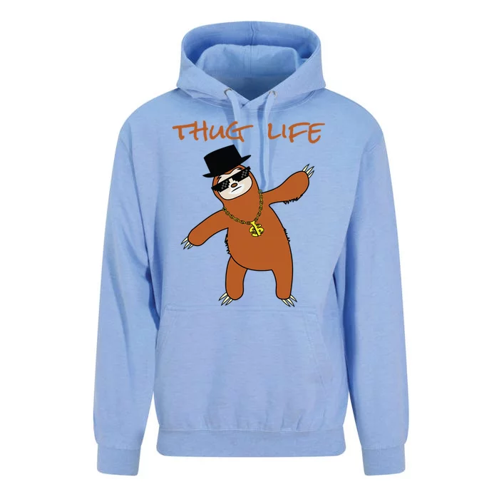 Thug Life Gangsta Sloth Unisex Surf Hoodie