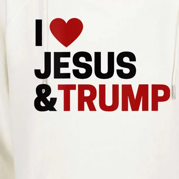 Trump Lover Gift I Love Jesus & Trump Womens Funnel Neck Pullover Hood