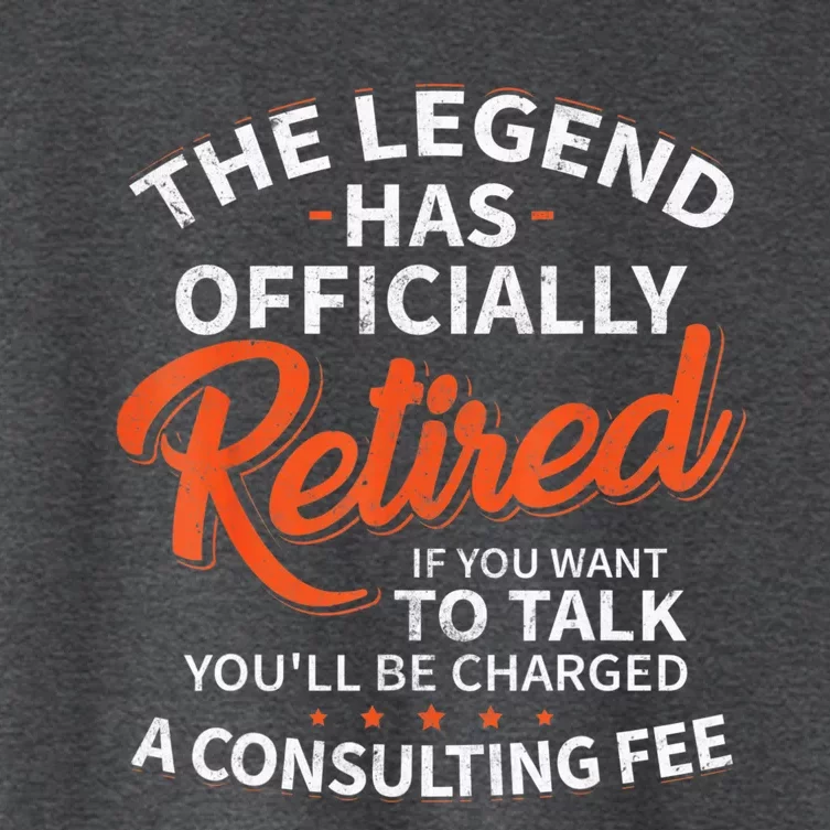 The Legend Has Retired Men Officer Officially Retirement Women's Crop Top Tee