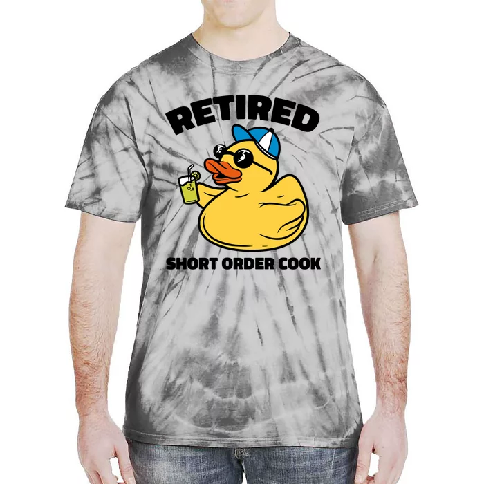 The Legend Has Retired Short Order Cook Funny Gift Tie-Dye T-Shirt