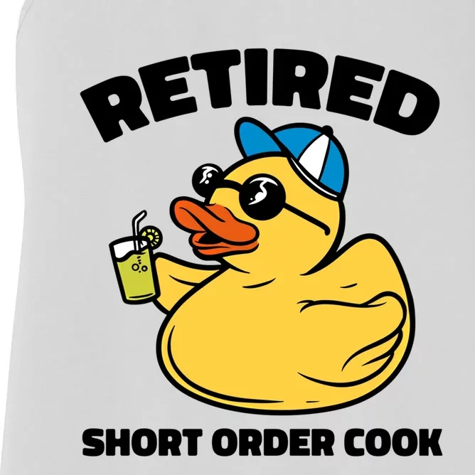 The Legend Has Retired Short Order Cook Funny Gift Women's Racerback Tank