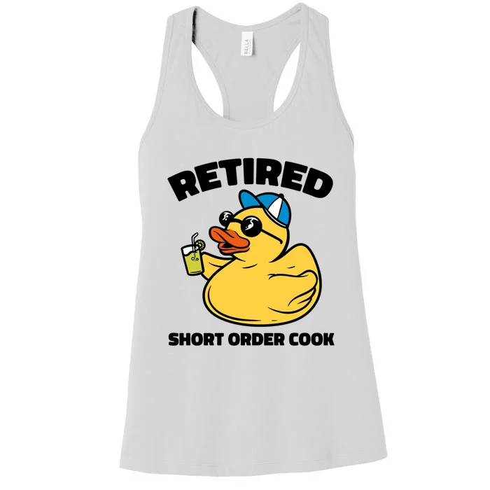 The Legend Has Retired Short Order Cook Funny Gift Women's Racerback Tank