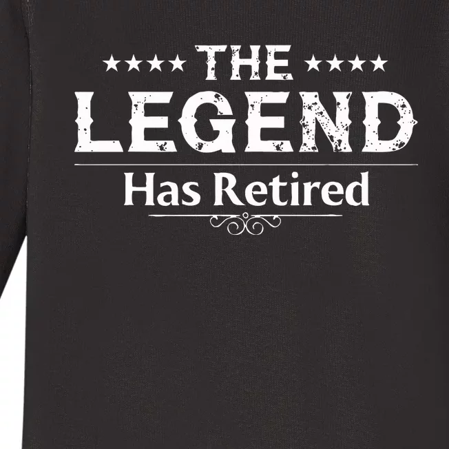 The Legend Has Retired Gift For Women Retirement Baby Long Sleeve Bodysuit