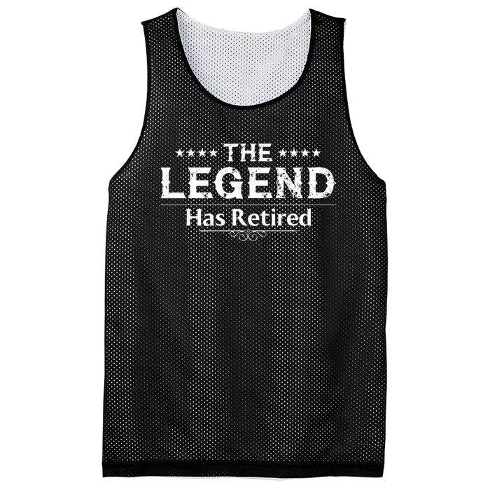 The Legend Has Retired Gift For Women Retirement Mesh Reversible Basketball Jersey Tank