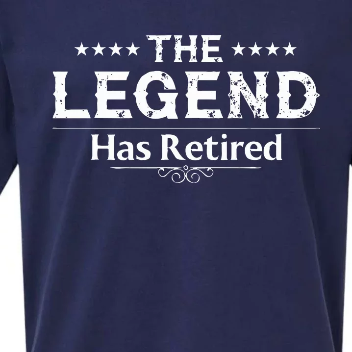 The Legend Has Retired Gift For Women Retirement Sueded Cloud Jersey T-Shirt