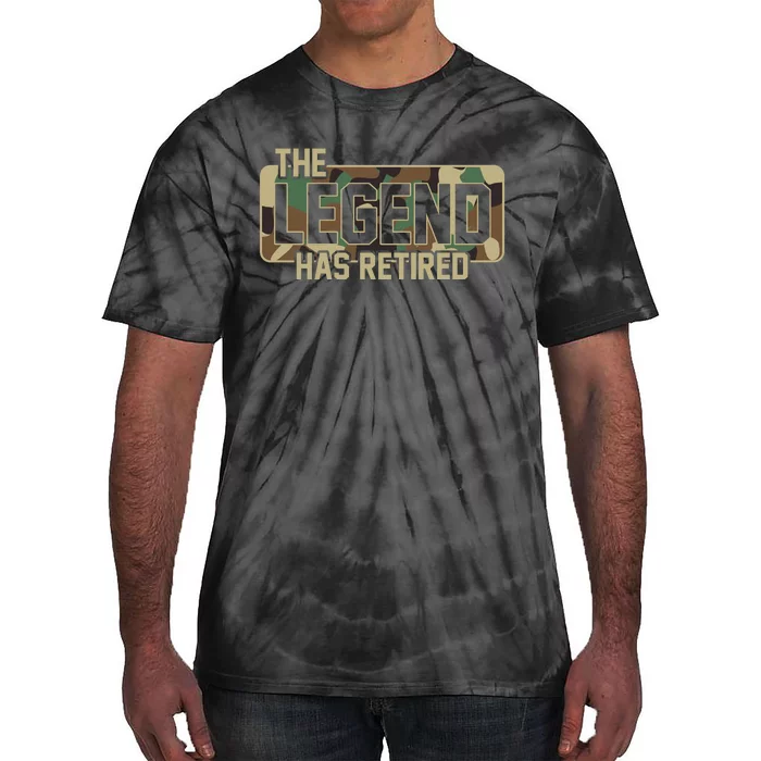 The Legend Has Retired Army Veteran Gift Tie-Dye T-Shirt