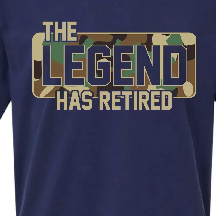 The Legend Has Retired Army Veteran Gift Sueded Cloud Jersey T-Shirt