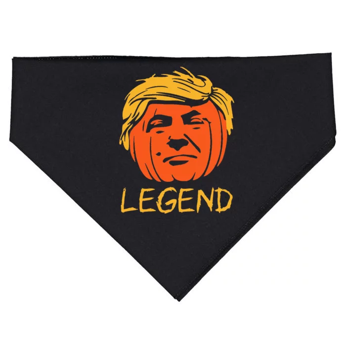 Trump Legend Halloween Pumpkin Trumpkin Trick Or Trump 2024 USA-Made Doggie Bandana