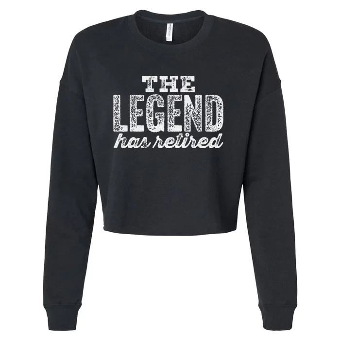 The Legend Has Retired Cropped Pullover Crew