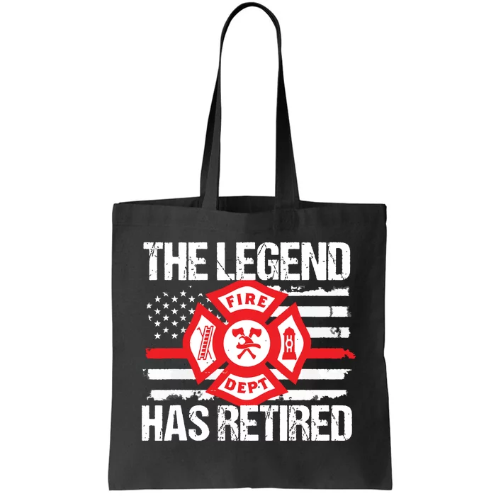 The Legend Has Retired Firefighter Retirement Party Gift Tote Bag