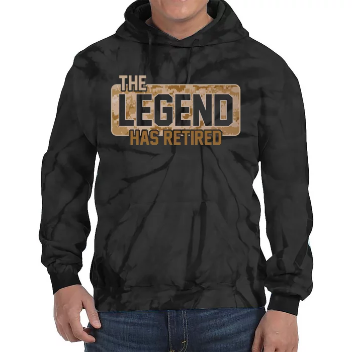 The Legend Has Retired Marine Veteran Marine Corps Tie Dye Hoodie