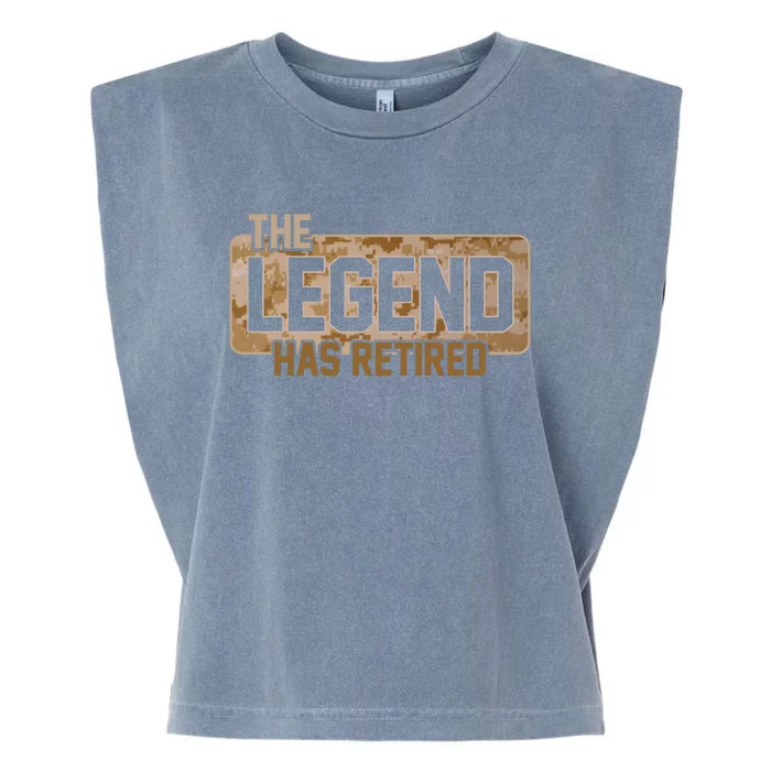 The Legend Has Retired Marine Veteran Marine Corps Garment-Dyed Women's Muscle Tee