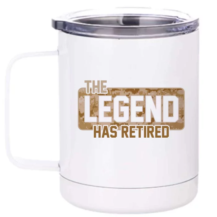 The Legend Has Retired Marine Veteran Marine Corps Front & Back 12oz Stainless Steel Tumbler Cup