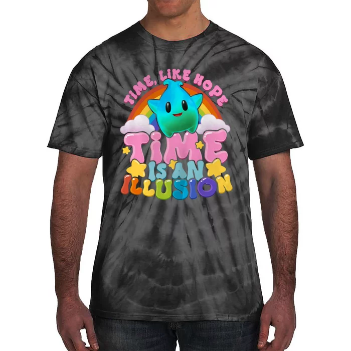 Time Like Hope Time Is An Illusion Lumalee Blue Luma Star Tie-Dye T-Shirt