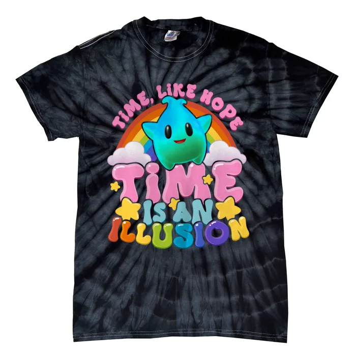 Time Like Hope Time Is An Illusion Lumalee Blue Luma Star Tie-Dye T-Shirt