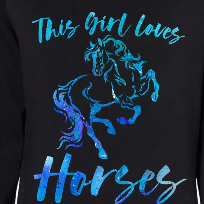 This Loves Horses Equestrian Rider Horseback Riding Mom Gift Womens California Wash Sweatshirt