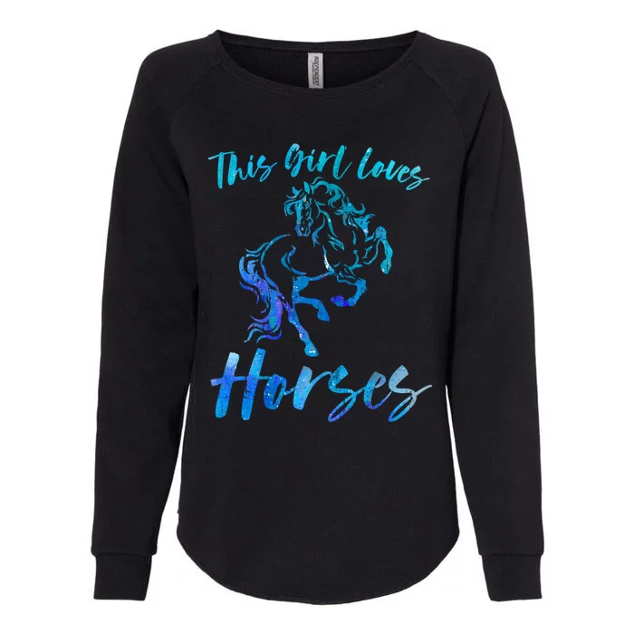 This Loves Horses Equestrian Rider Horseback Riding Mom Gift Womens California Wash Sweatshirt