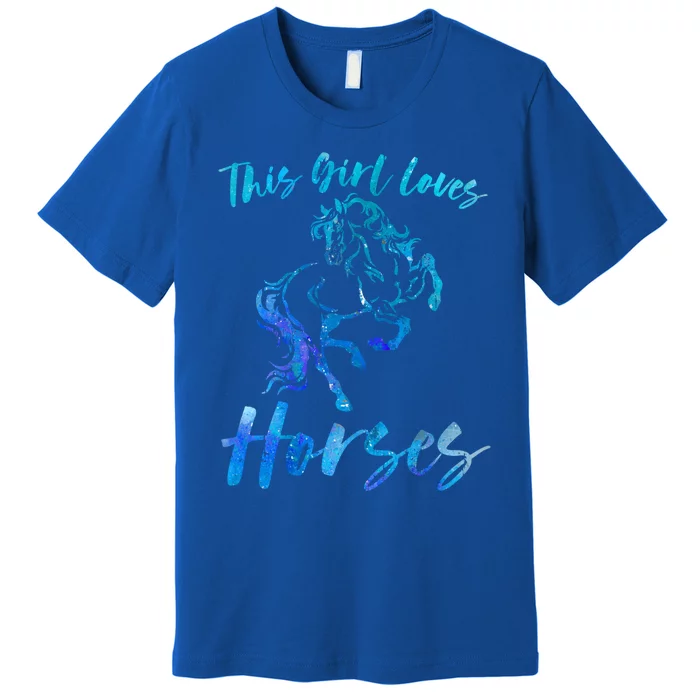 This Loves Horses Equestrian Rider Horseback Riding Mom Gift Premium T-Shirt