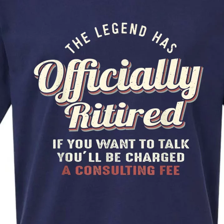 The Legend Has Officially Retired Tee Funny Retirement Sueded Cloud Jersey T-Shirt