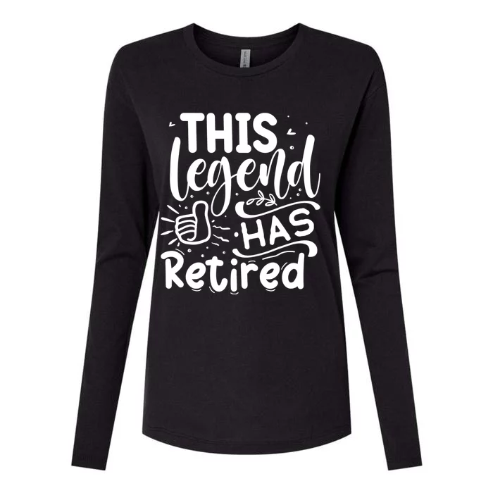 This Legend Has Retired Cute Gift Womens Cotton Relaxed Long Sleeve T-Shirt