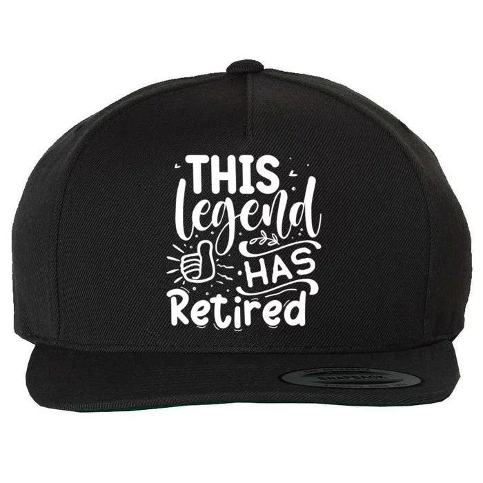 This Legend Has Retired Cute Gift Wool Snapback Cap