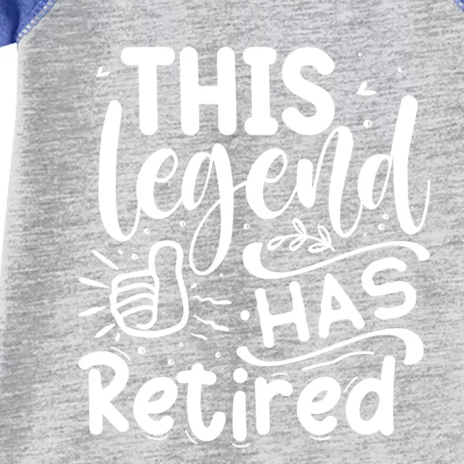 This Legend Has Retired Cute Gift Infant Baby Jersey Bodysuit