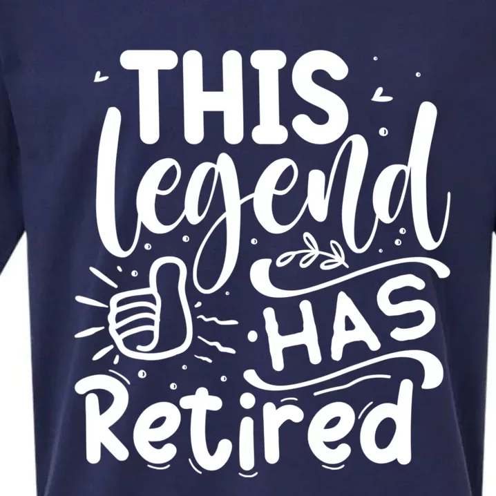 This Legend Has Retired Cute Gift Sueded Cloud Jersey T-Shirt