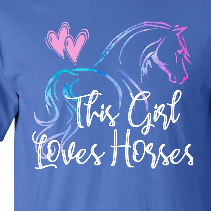 This Loves Horses Horseback Riding Equestrian Rider Mom Great Gift Tall T-Shirt